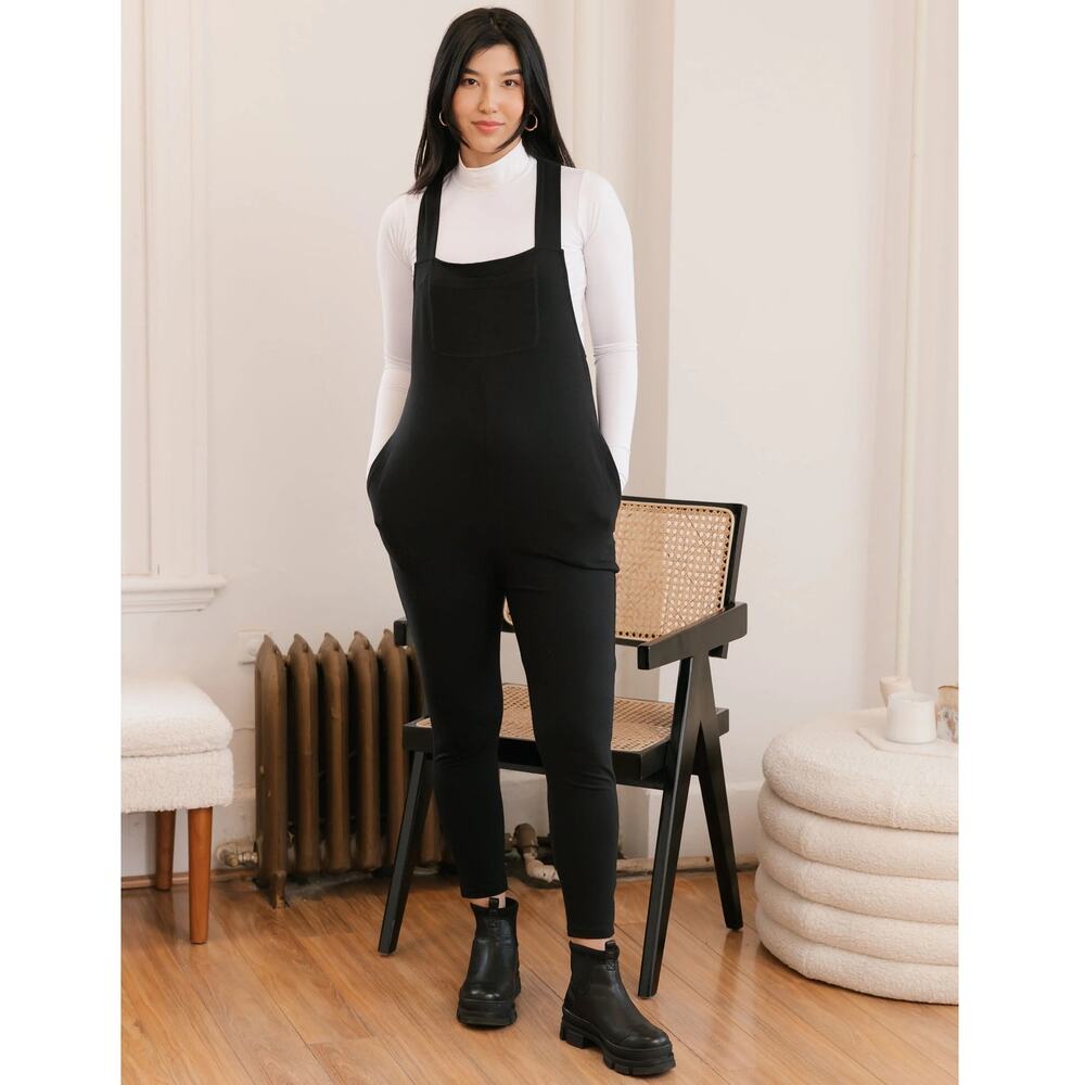 SMASH + TESS Romperalls Overalls Black Skinny Leg Jumpsuit Women's Size P XXS